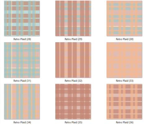 Retro Plaid Seamless Pattern Digital Paper Backgrounds Clip Art by ...