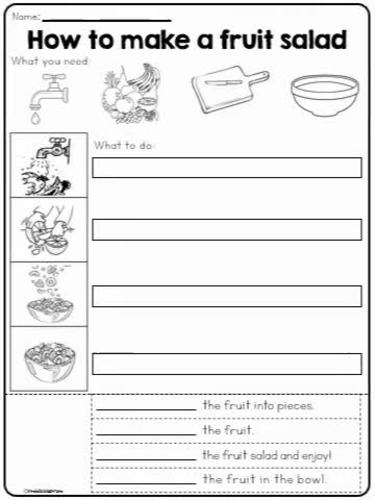 DIFFERENTIATED : Procedure Writing : How to make a fruit salad | TpT