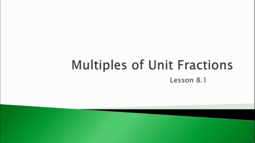 Preview of Multiples of Unit Fractions - (Video Lesson: Go Math 4.8.1)