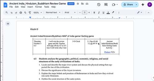 Ancient India, Hinduism & Buddhism Review Game | Map Sorting Activity ...
