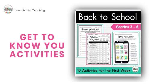 Get to Know You Activities by Natalie Rance - Launch Into Teaching
