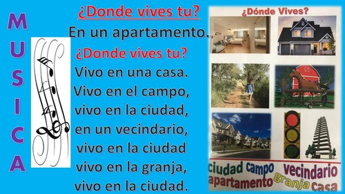 Preview of ¿DONDE VIVES? SONG SPANISH
