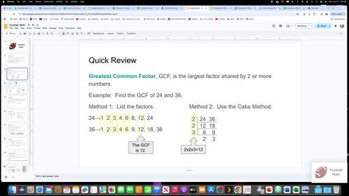 Football Math by Simply Math and Science | TPT