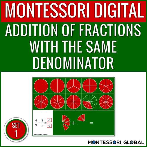 Adding Fractions with a Common Denominator | Set 1 by Montessori Global