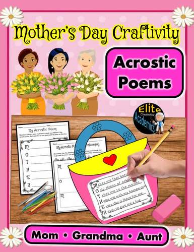 Mother's Day BILINGUAL Craftivity: Día de las Madres Cartera y Poemas ...