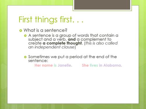 Run on Sentence PowerPoint and Practice | Comma Splices and ...