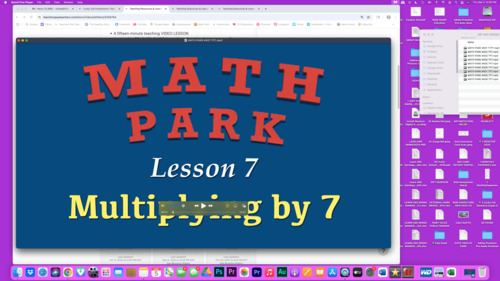 Preview of MULTIPLYING BY 7 - MATH PARK - VIDEO/EASEL LESSON #207