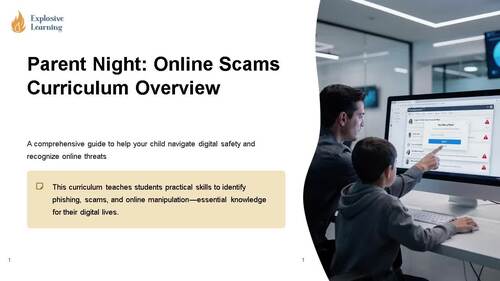 Parent Night Online Scams Curriculum : Classroom Resource : PPT Lesson