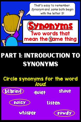 Synonym And Antonym Powerpoint By Deb Hanson Teachers Pay Teachers