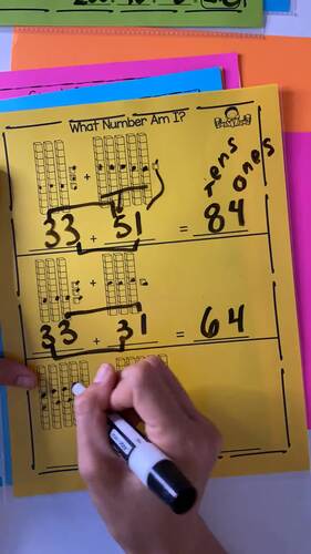 Base 10 Blocks Worksheets Place Value, Expanded Form by Miss Ricker's Class