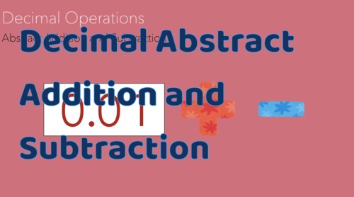 Preview of Montessori Decimal Operation (Abstract Addition and Subtraction) Presentation