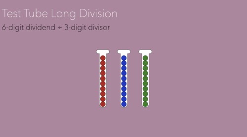 Preview of Montessori Test Tube Division (6-digit ÷ 3-digit) Presentation