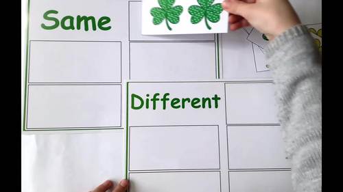 St Patrick`s Day Activity Same and Different Sorting Autism Special ...