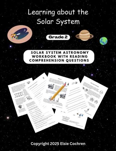 Solar System Workbook with Reading Comprehension Questions (Grade 2)