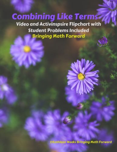 Preview of Combining Like Terms - Video and ActivInspire Flipchart