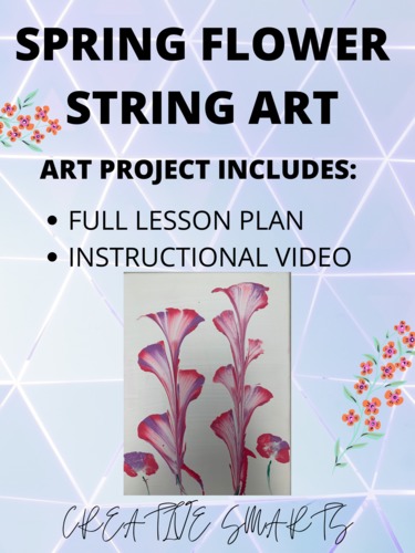 Preview of Spring Flower or Mothers Day String Art on Canvas