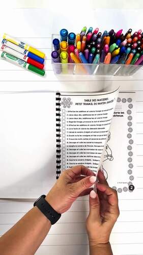 French Winter Printables - JANVIER - Petit travail du matin 1re année