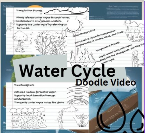 Preview of Water Cycle doodle video (downloadable) NO prep