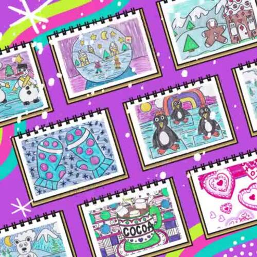 Fun Art Box™ Mini Masterpiece™ Pond Scene Art Lesson Plan by Fun Art Box