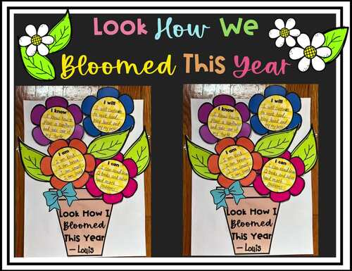 End of Year Reflection-Look How We Bloomed This Year-Bulletin Board Idea