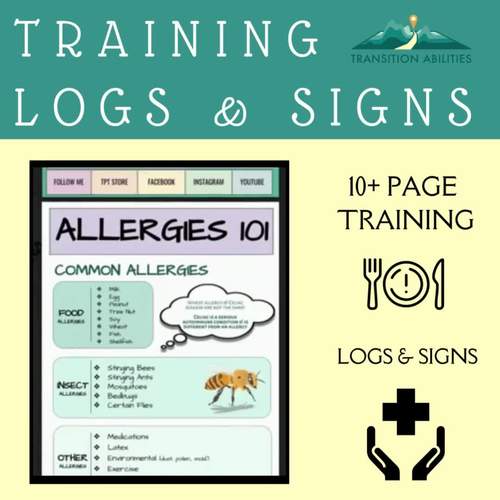 Allergy Signs, Class List & Medical Info for Teachers in School BUNDLE