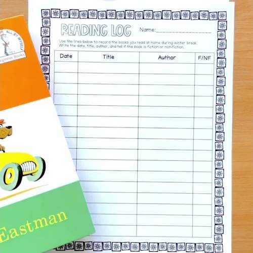 Winter Break Reading Challenge by The First Grade Creative | TPT