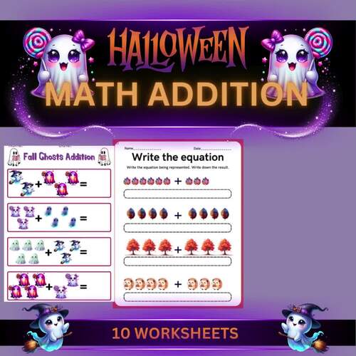 Halloween Math - Counting, Addition and Graphing by Whyz Designs