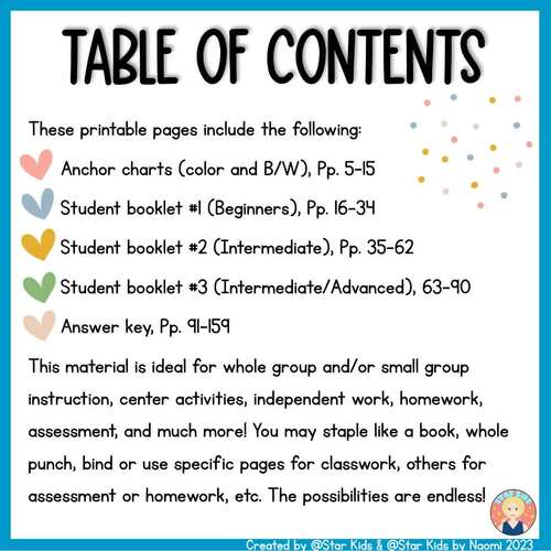 Text and Graphic Features | WORKSHEETS | K-2 by Star Kids | TPT