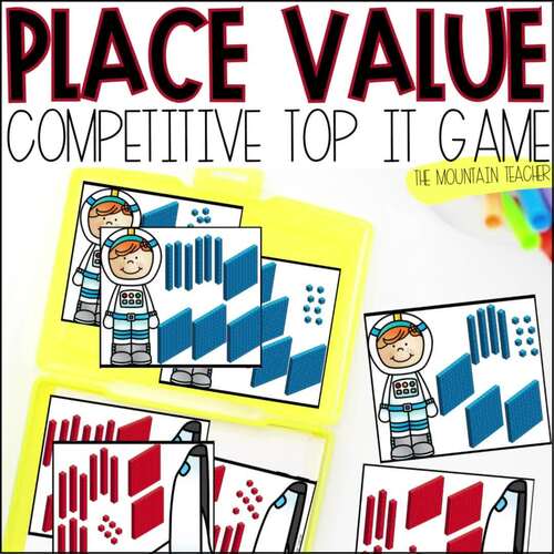 Comparing 3 Digit Numbers Math Game for 2nd or 3rd Grade Place Value