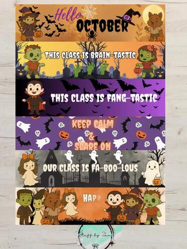 Google Classroom Headers: October| Standard | Animated | Halloween
