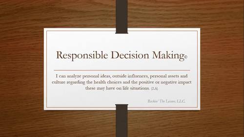 Preview of 1.4 Responsible Decision Making Presentation Video