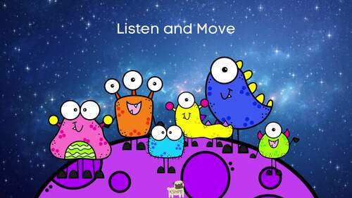 Preview of Listen and Move Space Monsters, Creative Movement Listen and Respond