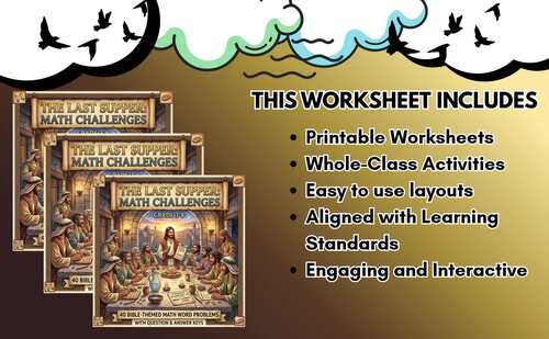 Heavenly Homework! Bible Math Word Problems with Answer Keys (Grades 3–8)