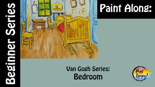 Preview of Van Gogh's Bedroom Traceable + Video Instruction = Great class project