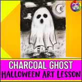 Halloween Art Project, Charcoal Ghost Art Lesson Activity 