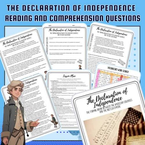 the declaration of independence reading comprehension questions