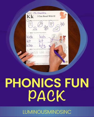 Phonics Worksheets and Reading Passages Set by Luminous Minds | TPT