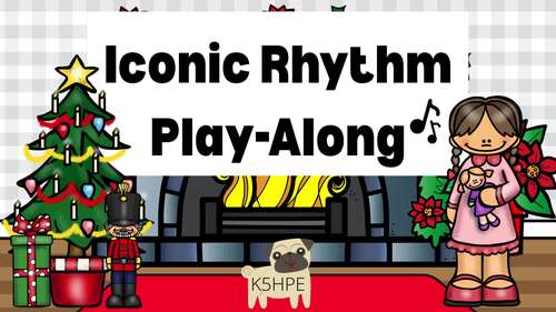 Preview of Iconic Rhythm Nutcracker Christmas Play Along, Music Flash Cards, Steady Beat