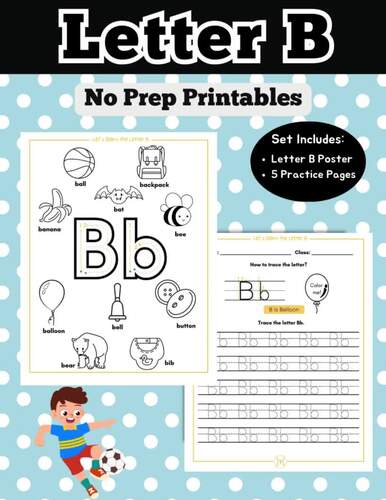 Letter B No Prep Printable / Letters Worksheets / Alphabet Activity by ...