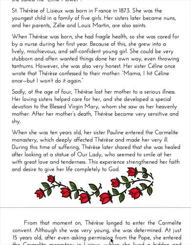 Saint Therese of Lisieux by The Shepherd's store | TPT