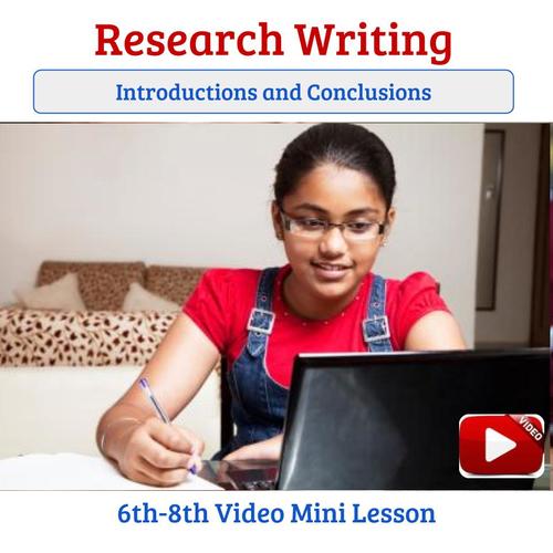 Preview of Research Paper/Argument Essay -Introduction and Conclusion: Video Lesson
