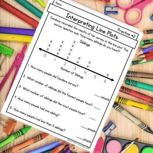 Interpreting Line Plots Worksheets by Don't Worry Teach Happy TPT