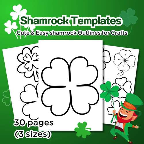 Shamrock Template for Craft, St.Patrick’s Day Printable Craft,Shamrock ...