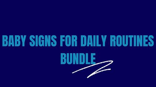 ASL Signs for Daily Routines BUNDLE by Kayla SLP | TPT