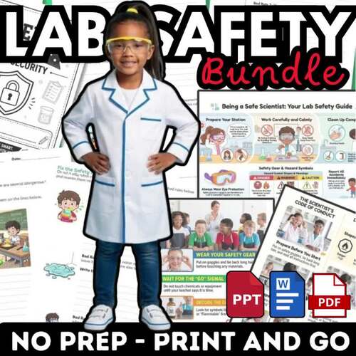 Lab Safety Activities K–5 Science Safety Posters Worksheets Elementary ...