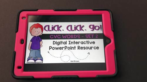 Short Vowels CVC Word Work Digital Center 2 - Click Click Go! by Keri Brown