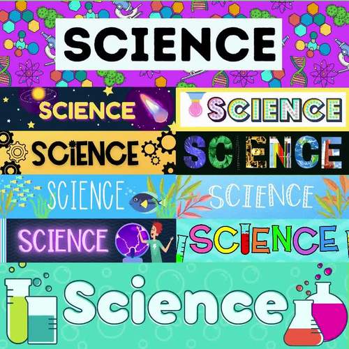 Science Google Classroom animated headers bundle by Wonder at the World