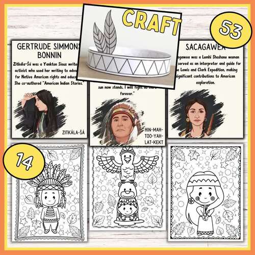 Native American Heritage Month Bundle- Caraft - posters - Coloring Pages