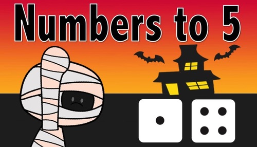 Preview of Halloween: Counting to 5 With Dice Subitizing: Math Brain Break