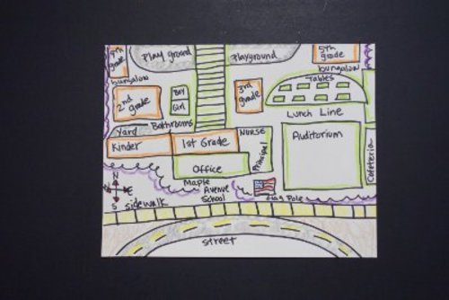Preview of Let's Draw a Map of a School!